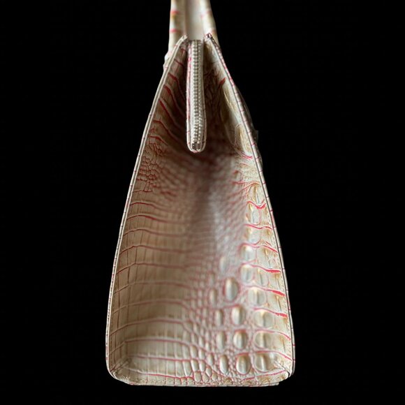 RARE BACK - NWT BRAHMIN Caroline Sunkiss Melbourne Satchel Crossbody Bag Leather - Picture 4 of 10